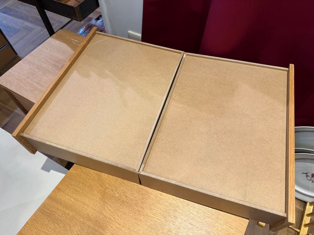3B8038【無印良品】スタッキングチェスト 引出し 4段 オーク材突板