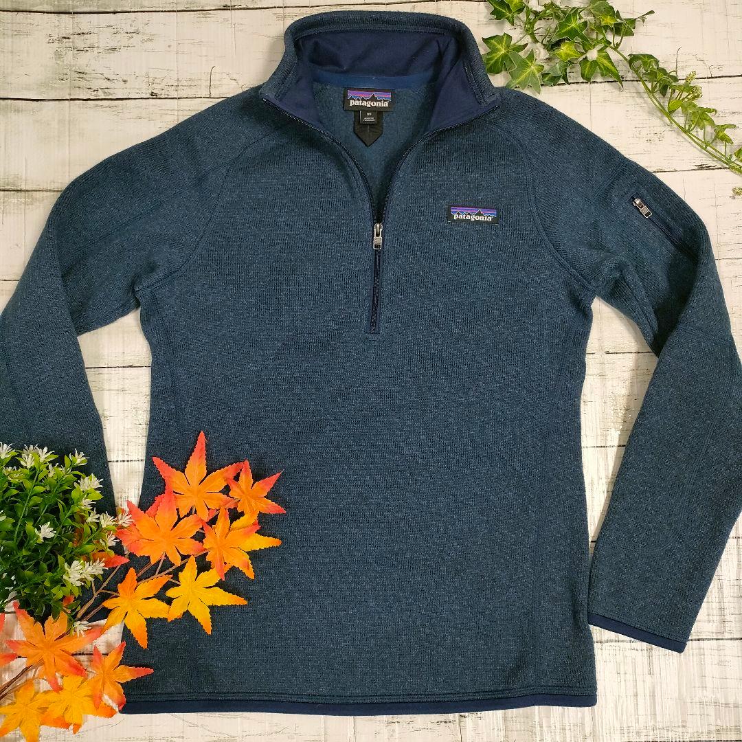 人気◆patagonia◆ハーフジップ フリースベターセーター◆XS/ブルー系