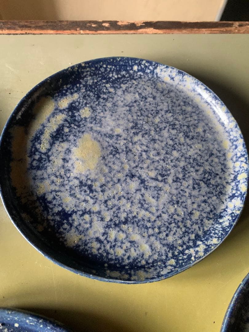 青色おしゃれ皿 8枚セット 約17.5㎝