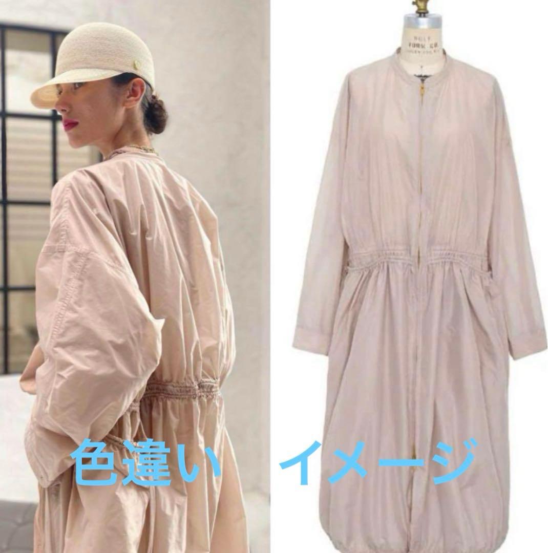 タグ付き未使用♡【Drawer】シアーロング ノーカラーコート フレア 38