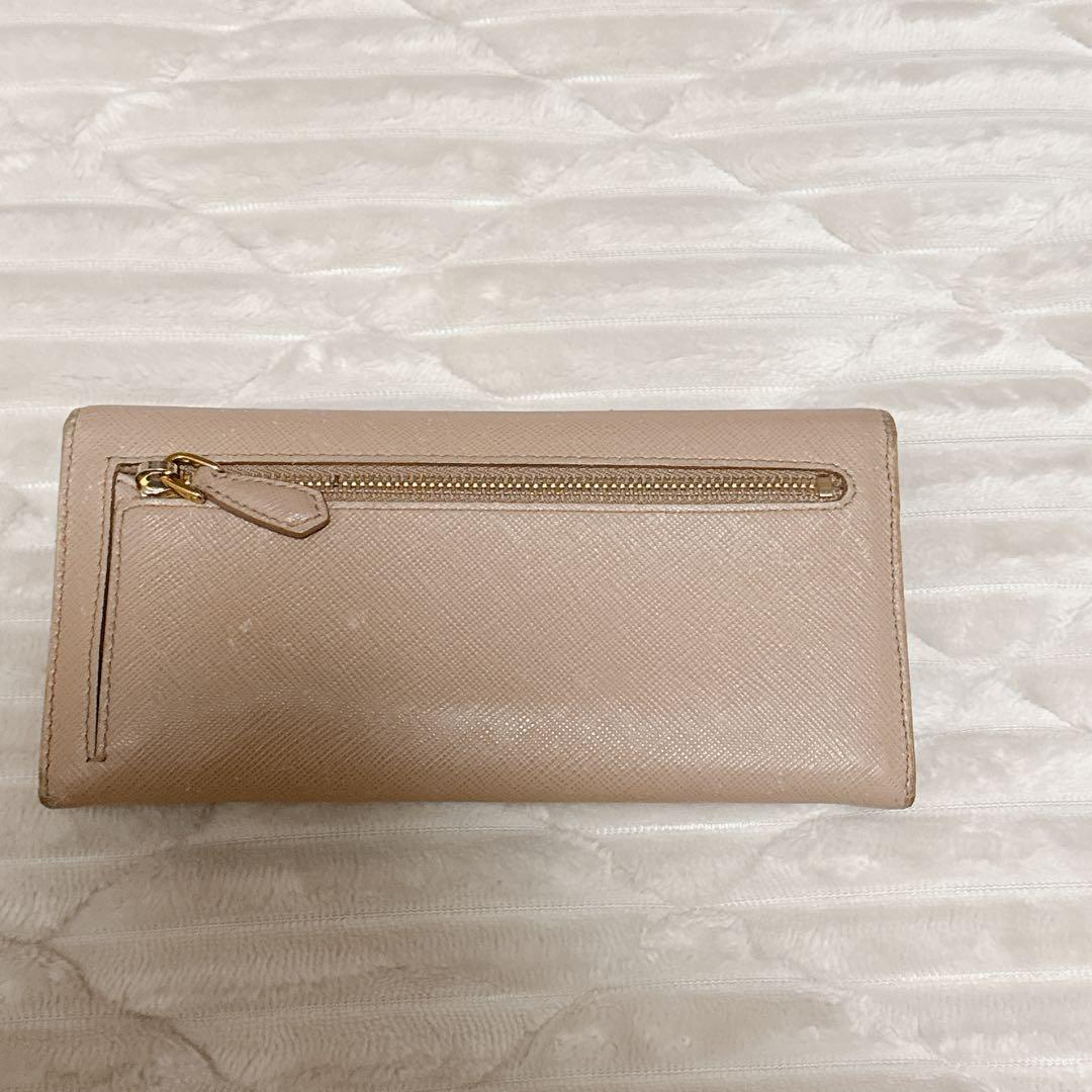 PRADA サフィアーノレザー 長財布 ベージュ