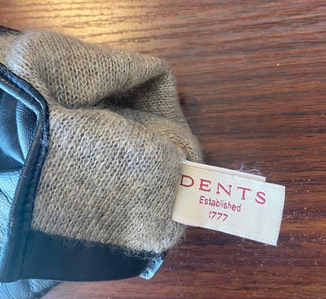 DENTS ブラック レザー手袋