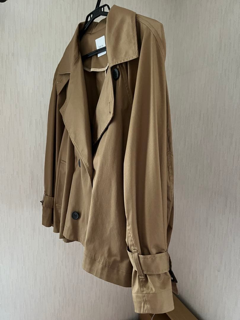 Apart by 【 新品 】ショートダブル ブレスト トレンチコート