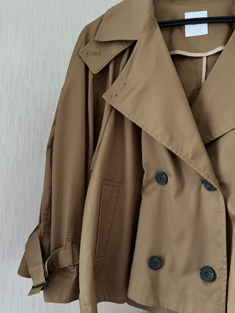 Apart by 【 新品 】ショートダブル ブレスト トレンチコート