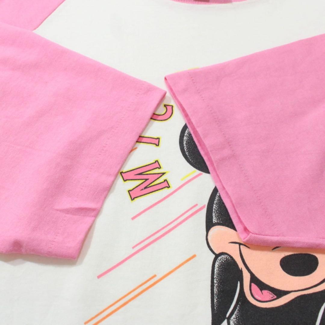 90s MICKEY DISNEY ミッキーマウス Tシャツ XL ラグラン