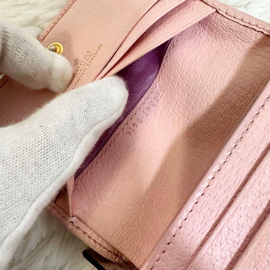日本限定✨️GUCCI 2つ折り財布 ダブルG フローラ 総柄 ピンク