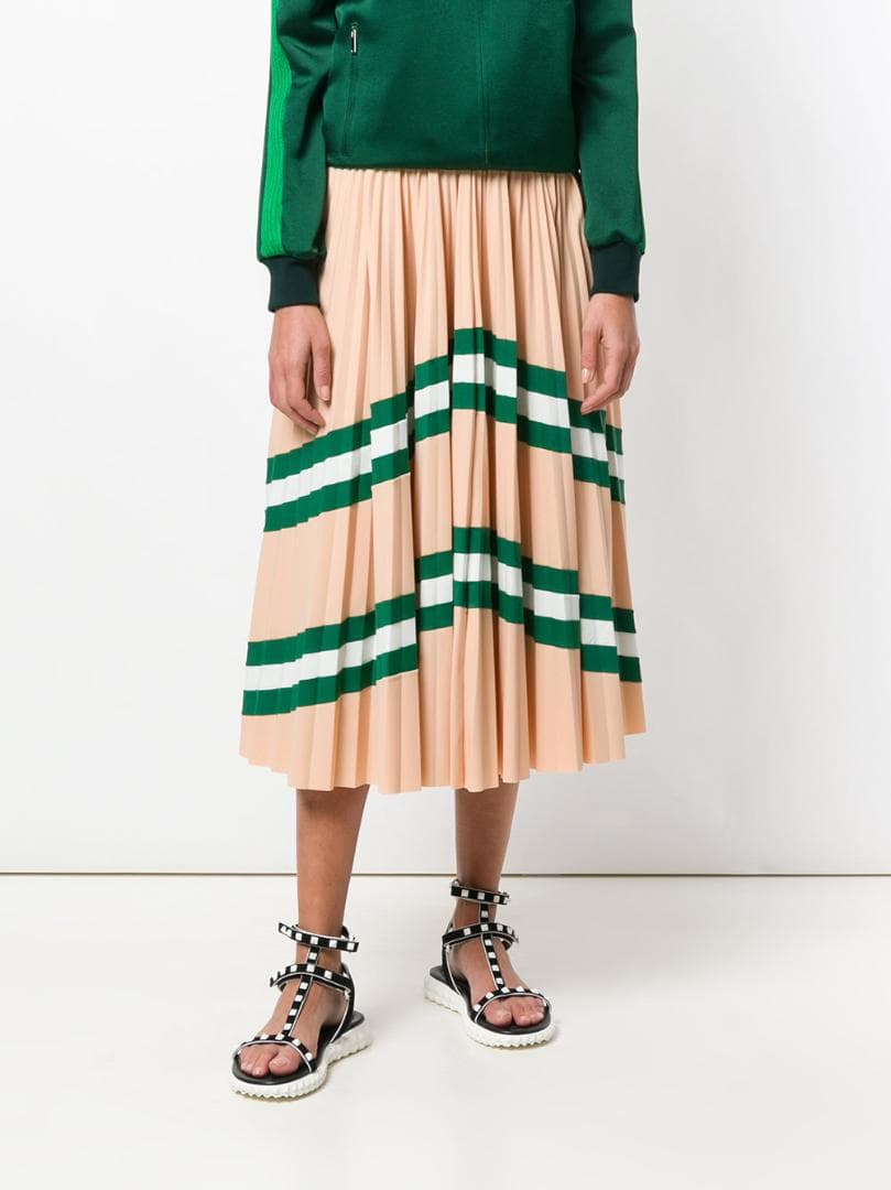VALENTINO ヴァレンティノ プリーツスカート フレア ロング 春夏
