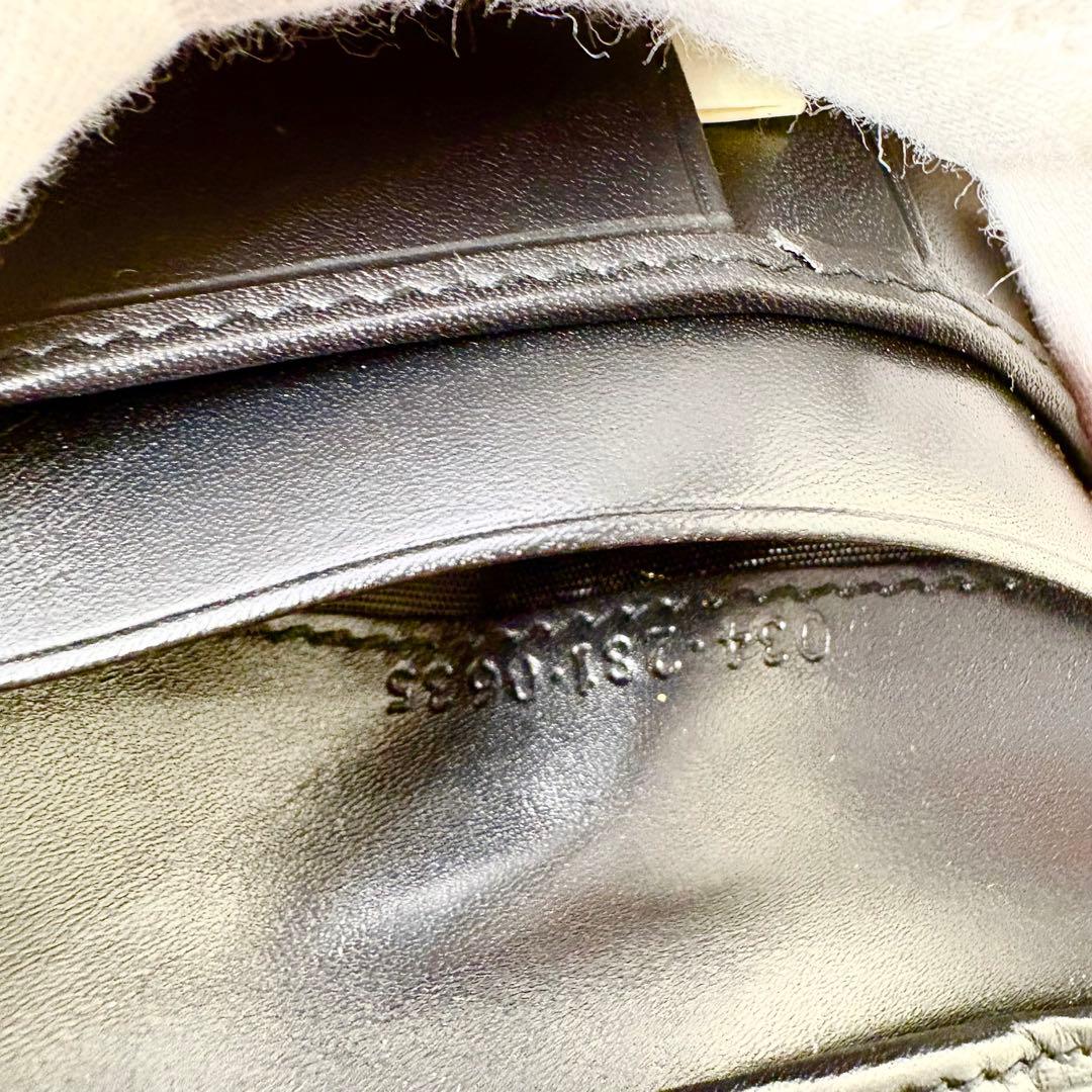 新品　オールド　GUCCI グッチ　折り財布　シェリーライン　レザー　ブラック