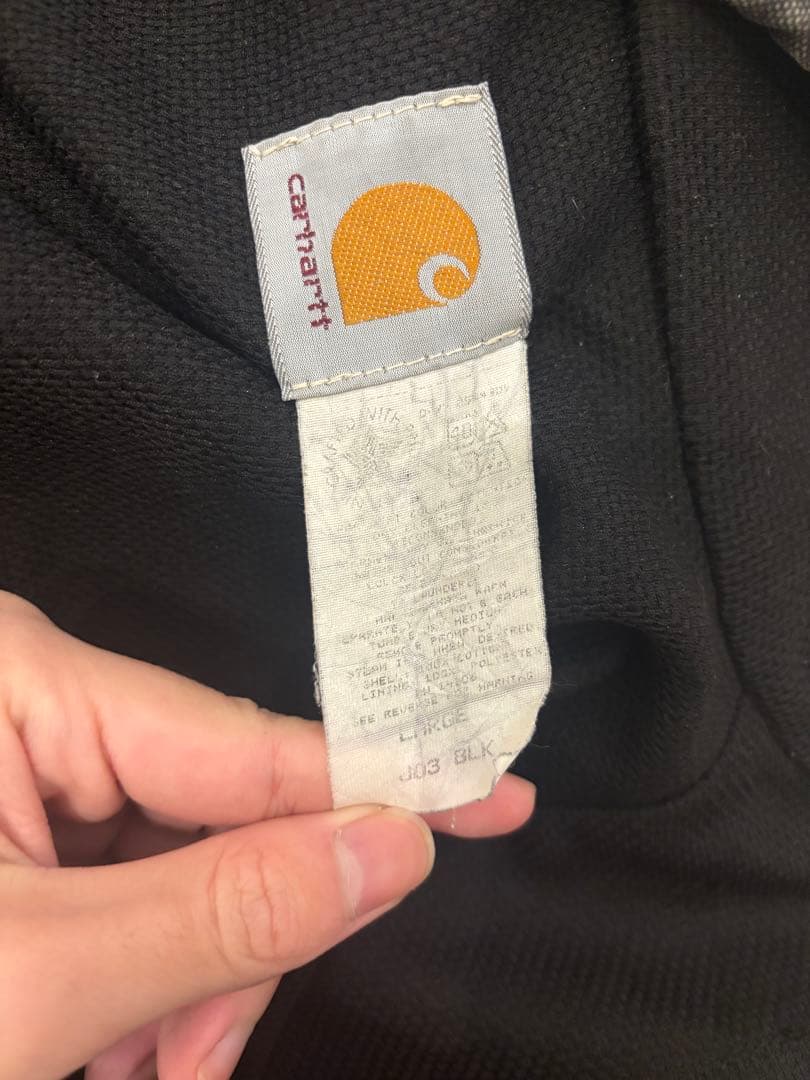 90's carhartt ジップ付きパーカー