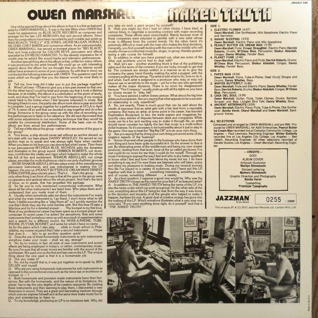 洋楽 Owen Marshall/The Naked Truth JAZZMAN