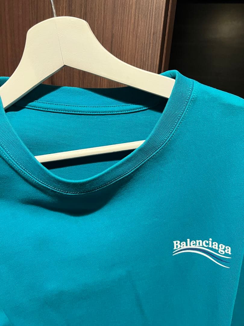E*7様 Balenciaga ターコイズ Tシャツ XS
