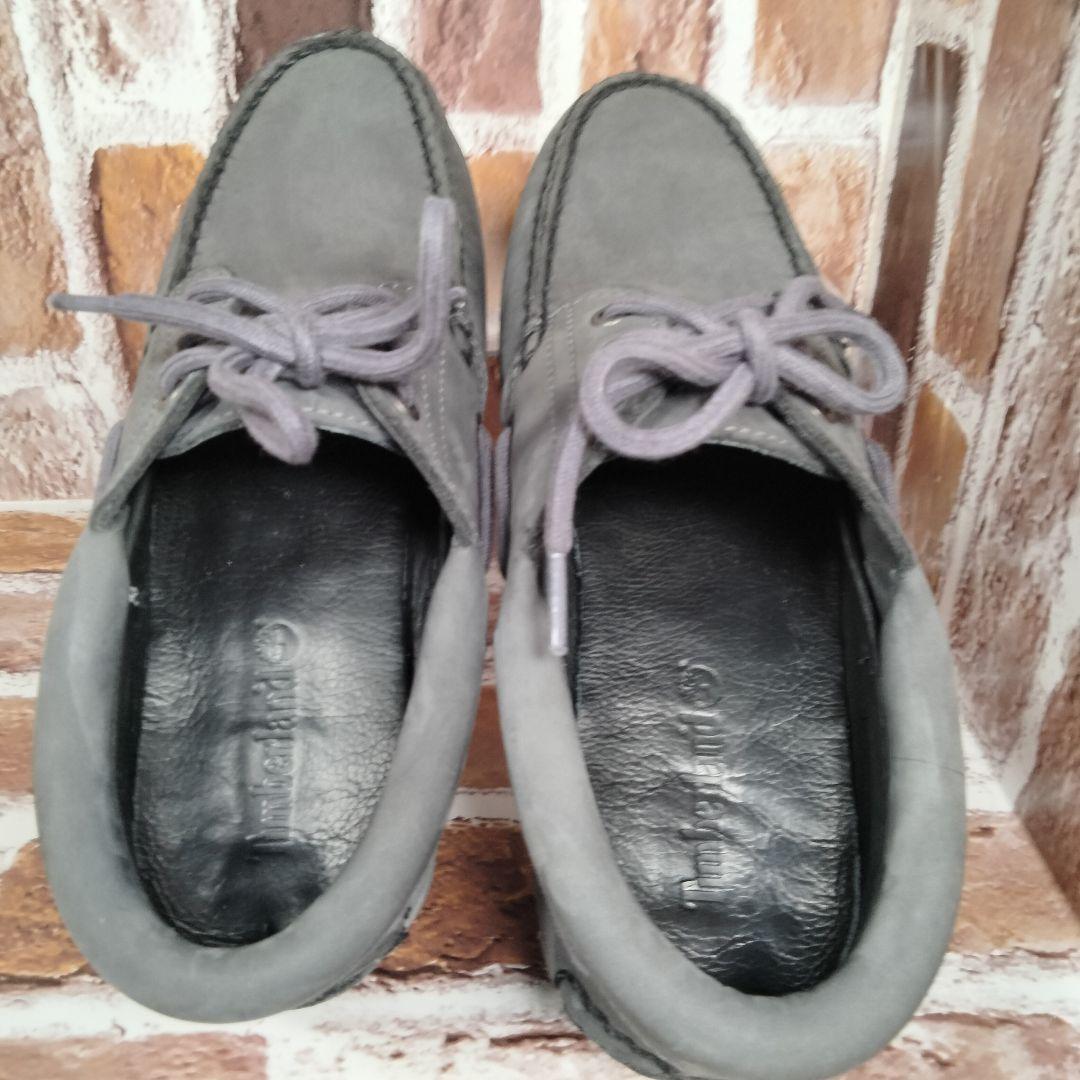 【極美品】Timberland 3eye（25）デッキシューズ　グレー
