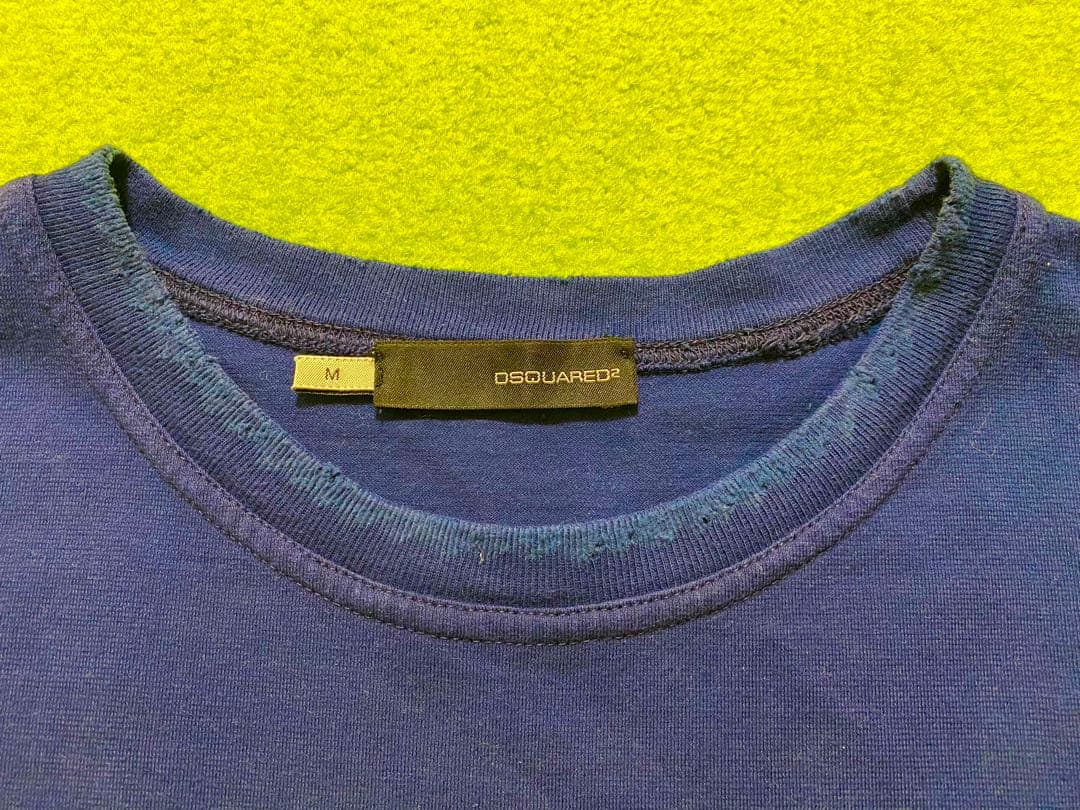【DSQUARED2】メイプルTシャツ ネイビー Mサイズ　ヴィンテージレベル