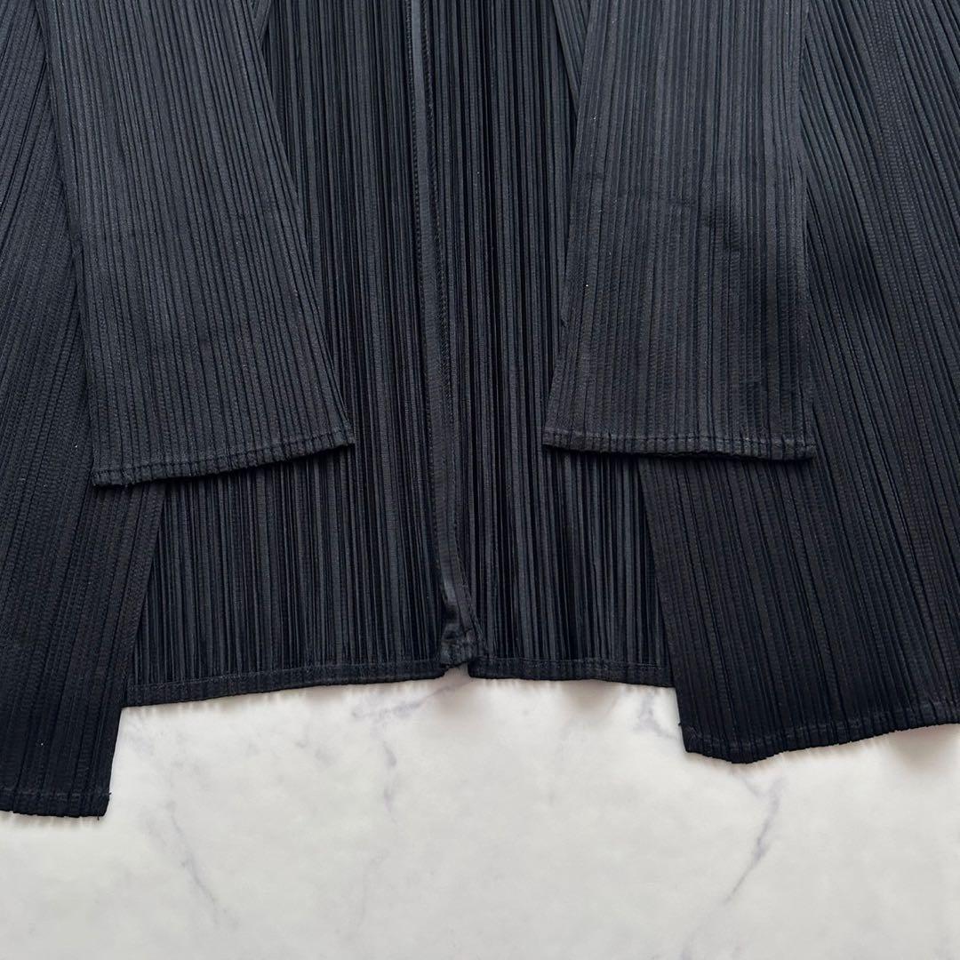 美品 プリーツプリーズ カーディガン ブラック サイズ4 XL