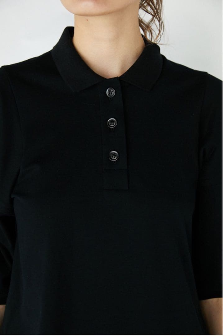 ENFOLD ストレッチカノコ 立体スリーブポロSHIRT エンフォルド