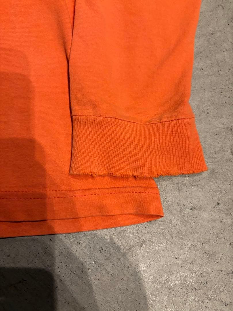 90s 00s Chrome hearts フェード オレンジ ロンt ボロ