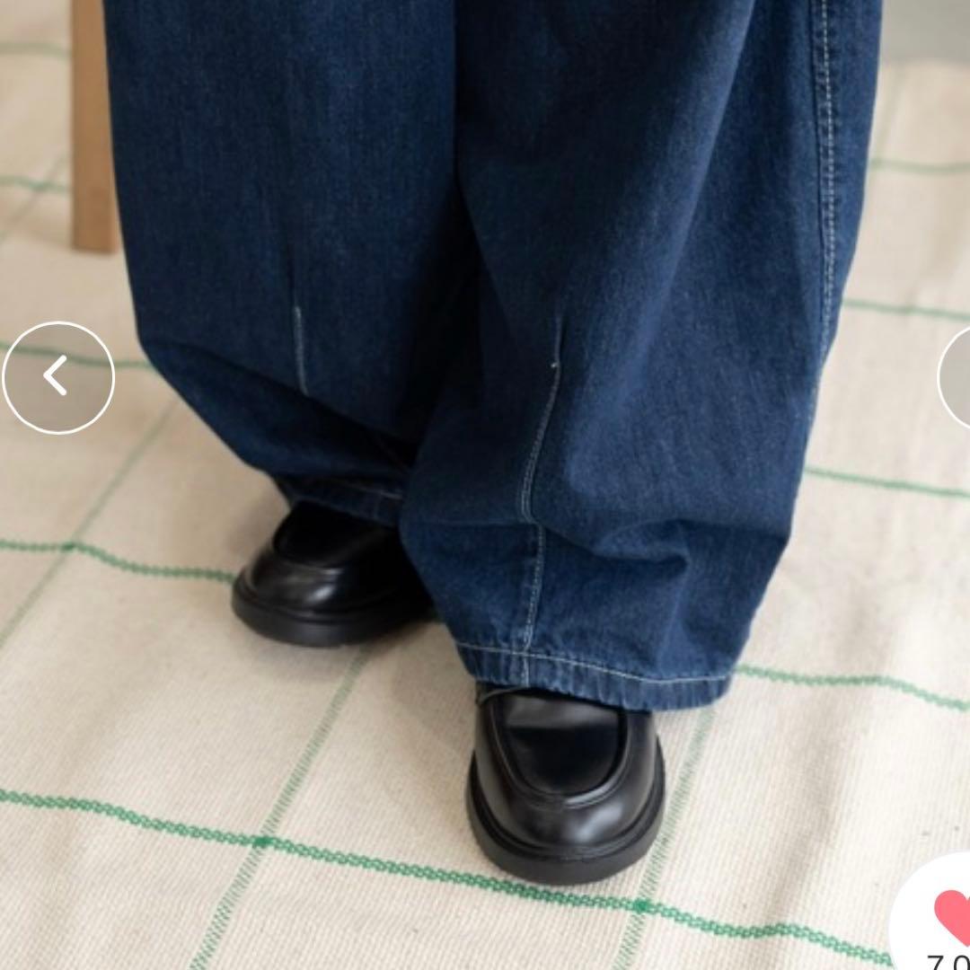 bbO イージーコクーンワイドデニムパンツ ネイビー Mサイズ