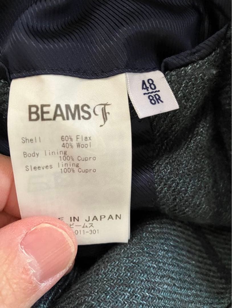 BEAMS F /リネンウール ウインドウペーン ジャケット