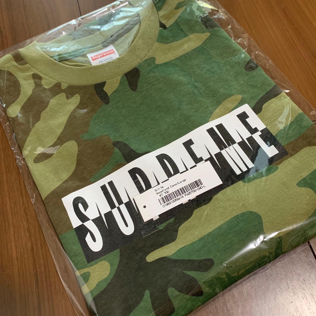 SUPREME Split Tee L カモフラージュ　迷彩