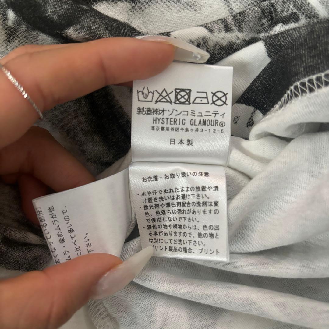 Hysteric Glamour ヒステリックグラマー　モノクロ　Tシャツ