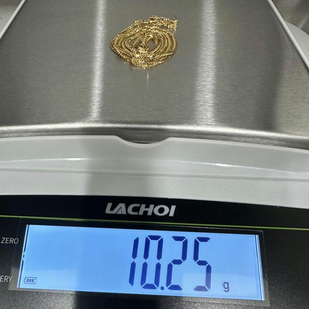 [K18] 喜平 ネックレス 6面 ダブル 10.2g 50cm