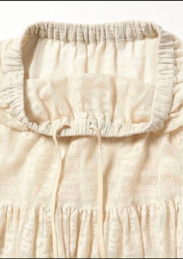 BEAMS BOY ナンバー レース ティアードスカート オフホワイト 美品