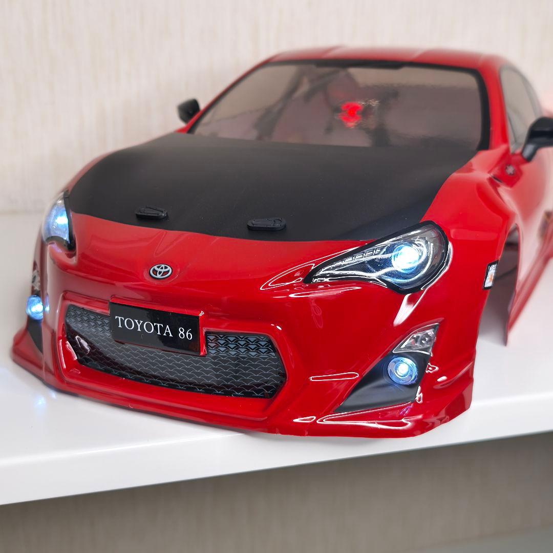 京商FAZER D2トヨタ86 RCカー用ボディ LED装着済み