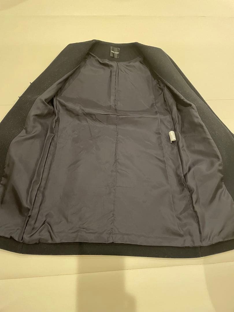 ヨーコチャンパールウールブラックコート36サイズYOKOCHAN