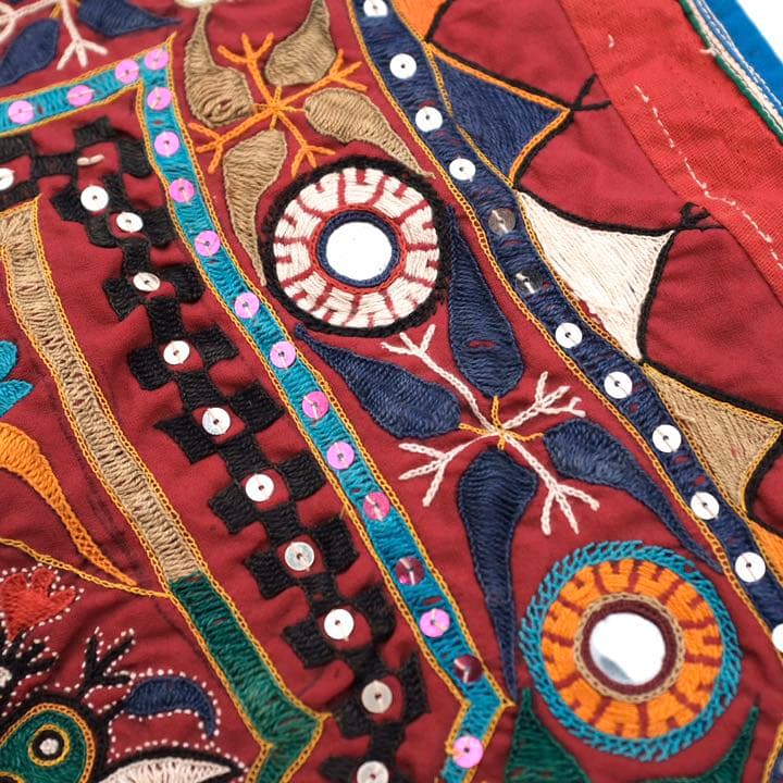 一点物・ヒンドゥ教 民族刺繍 ガネーシャ 壁掛け