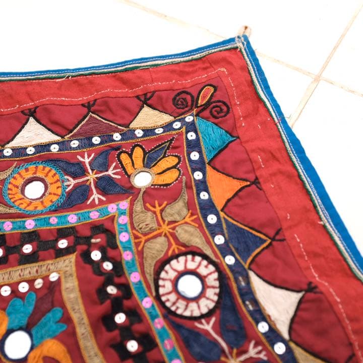一点物・ヒンドゥ教 民族刺繍 ガネーシャ 壁掛け