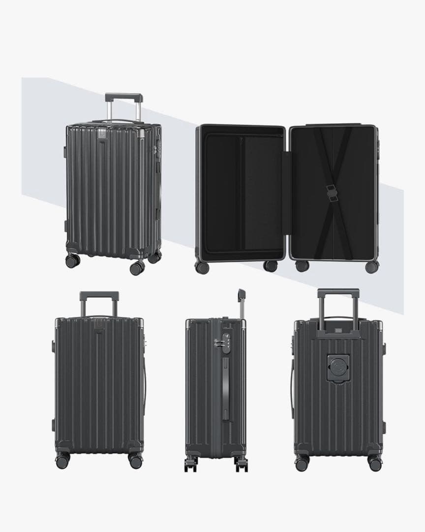 スーツケース　62L 大容量 キャリーケース USBポート カップケース付き