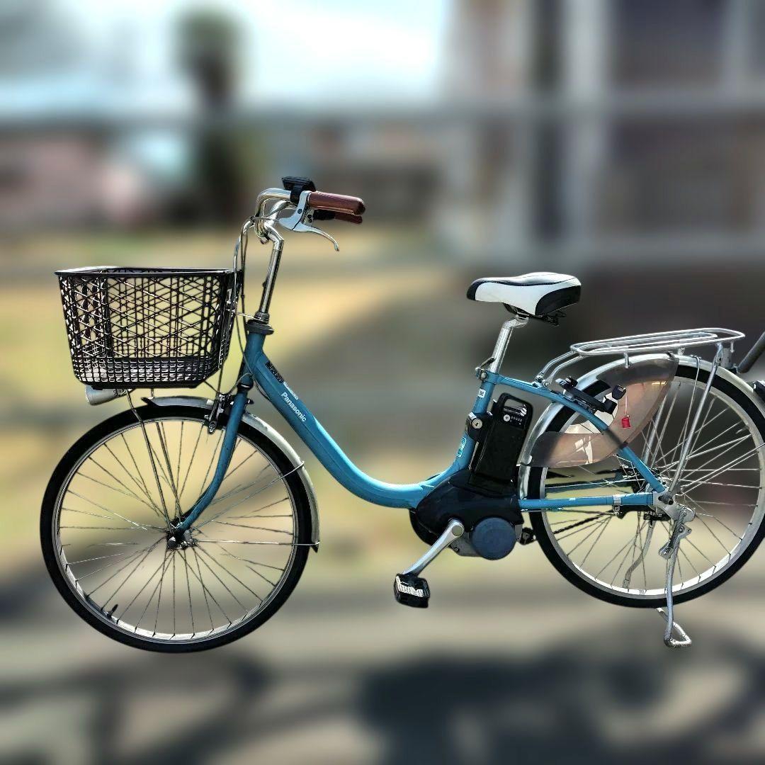 Panasonic 電動アシスト自転車 水色 バッテリー，充電器付，即乗れます