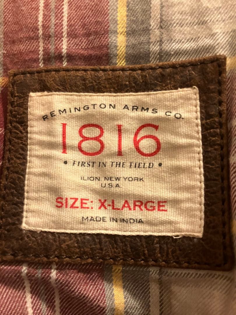 Remington Arms Co. 1816 レザー ベスト XL Vest