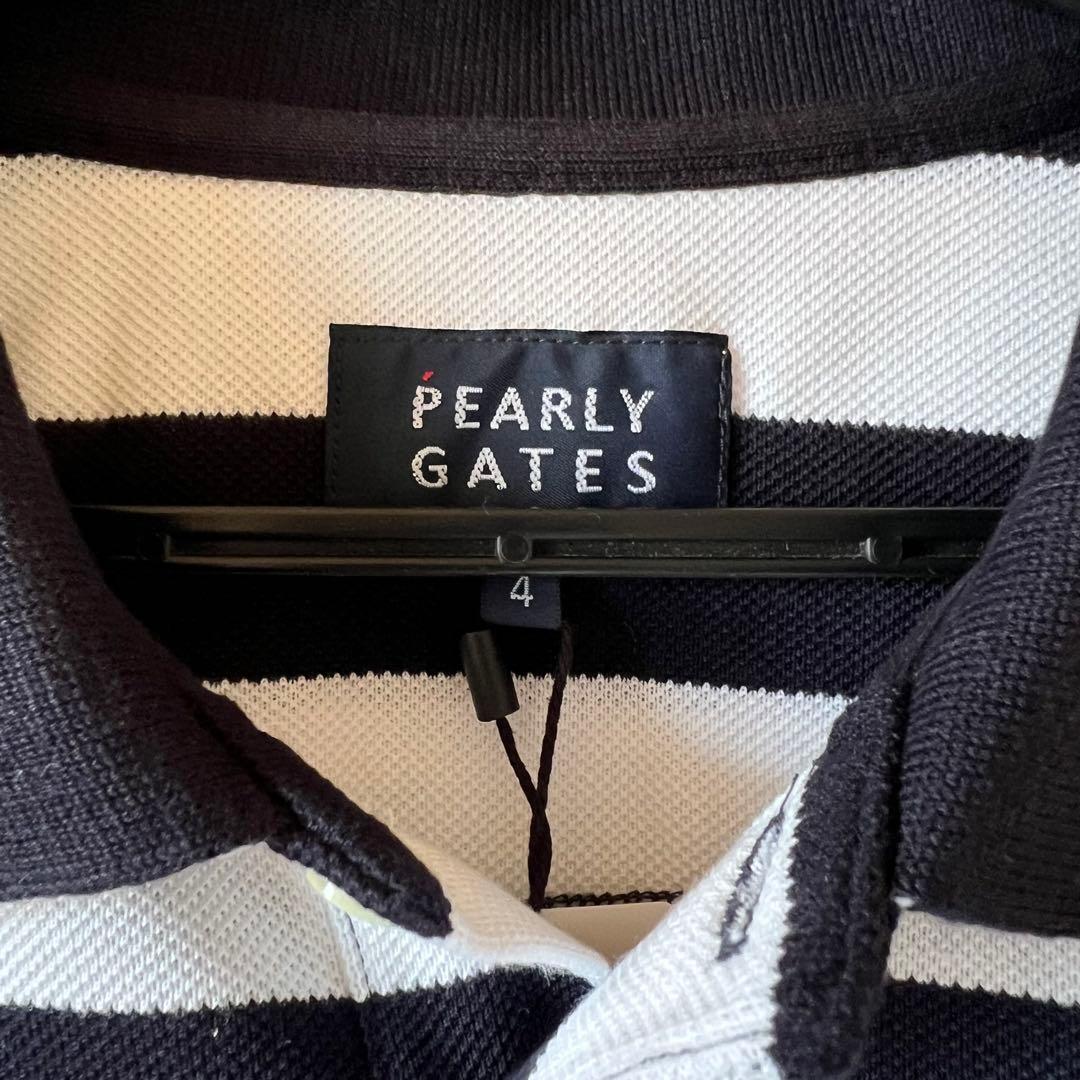 【新品】PEARLY GATES ストライプ ポロシャツ　サイズ4