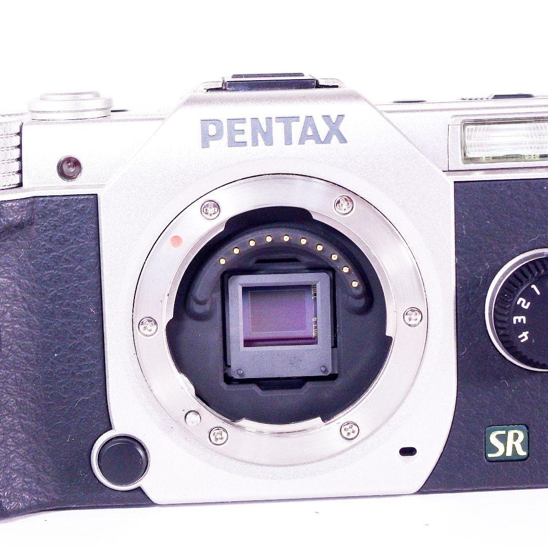 完動美品 PENTAX Q7 シルバー ダブルズームセット 元箱バッテリー充電器