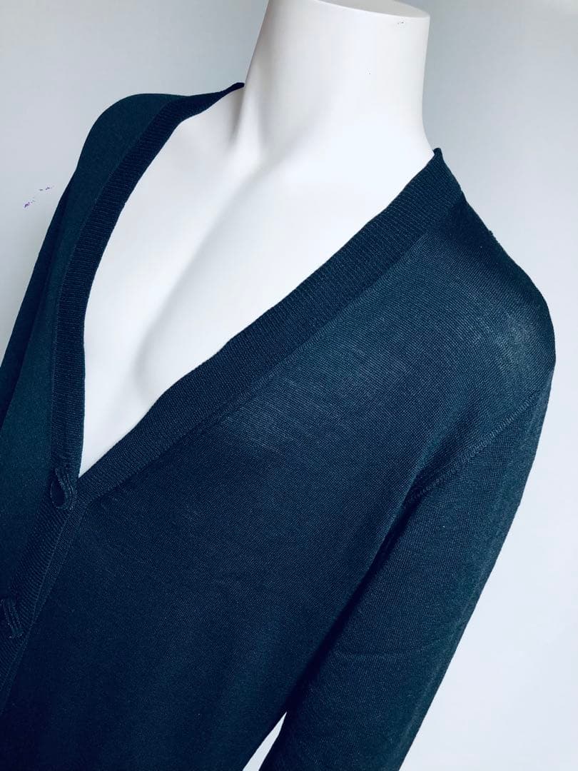 希少 MARTIN MARGIELA ロングカーディガン 黒 S 白タグ