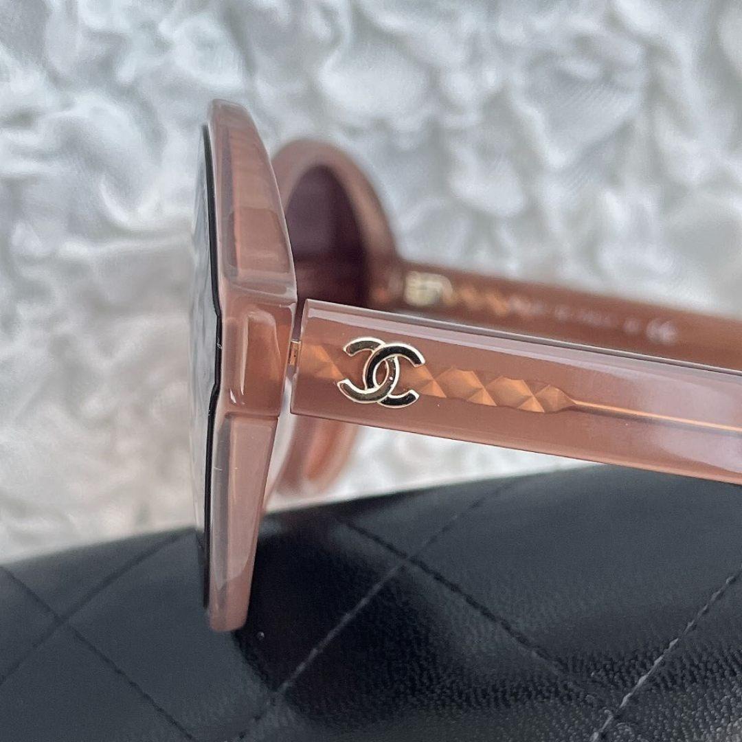 美品 CHANEL シャネル ココマーク サングラス ロゴ ブラウン ゴールド