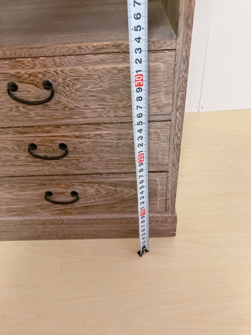 レトロ　木製　和箪笥　4杯　飾り棚　電話台　キャビネット　アンティーク