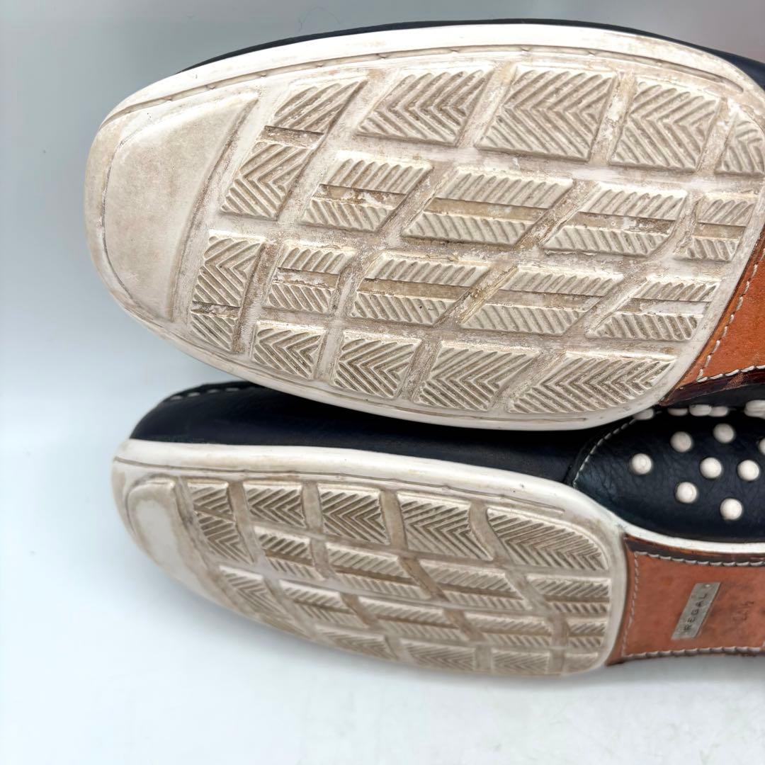 美品✨ REGAL デッキシューズ 【24.5】 シボ加工 ￼トリコカラー