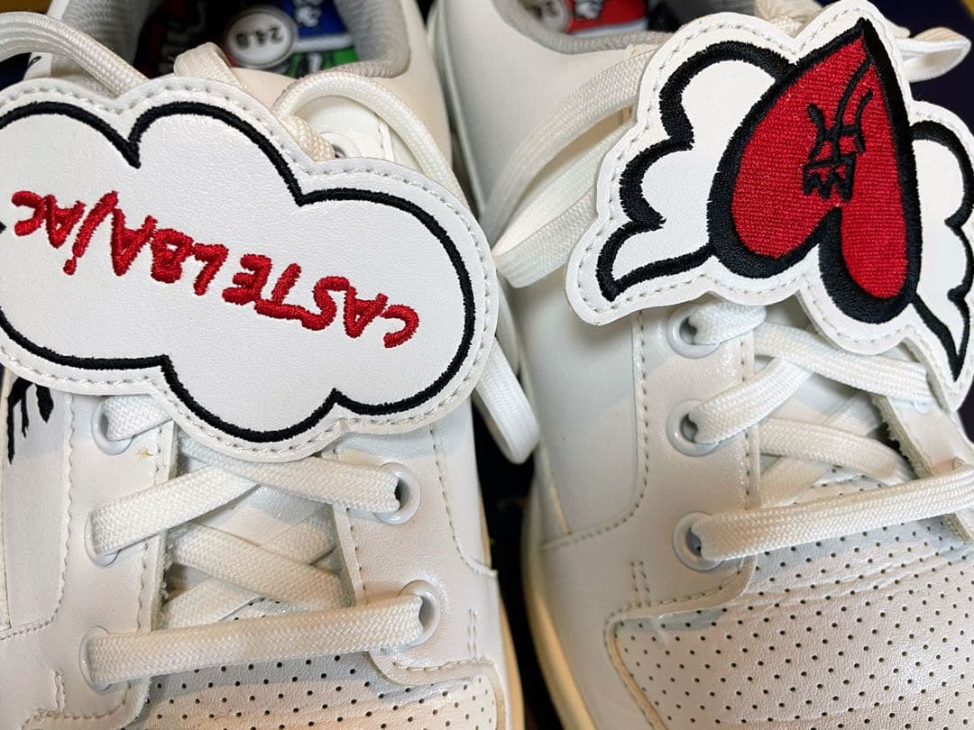 美品カステルバジャックスポーツゴルフ 春夏ゴルフシューズ24スパイクレス