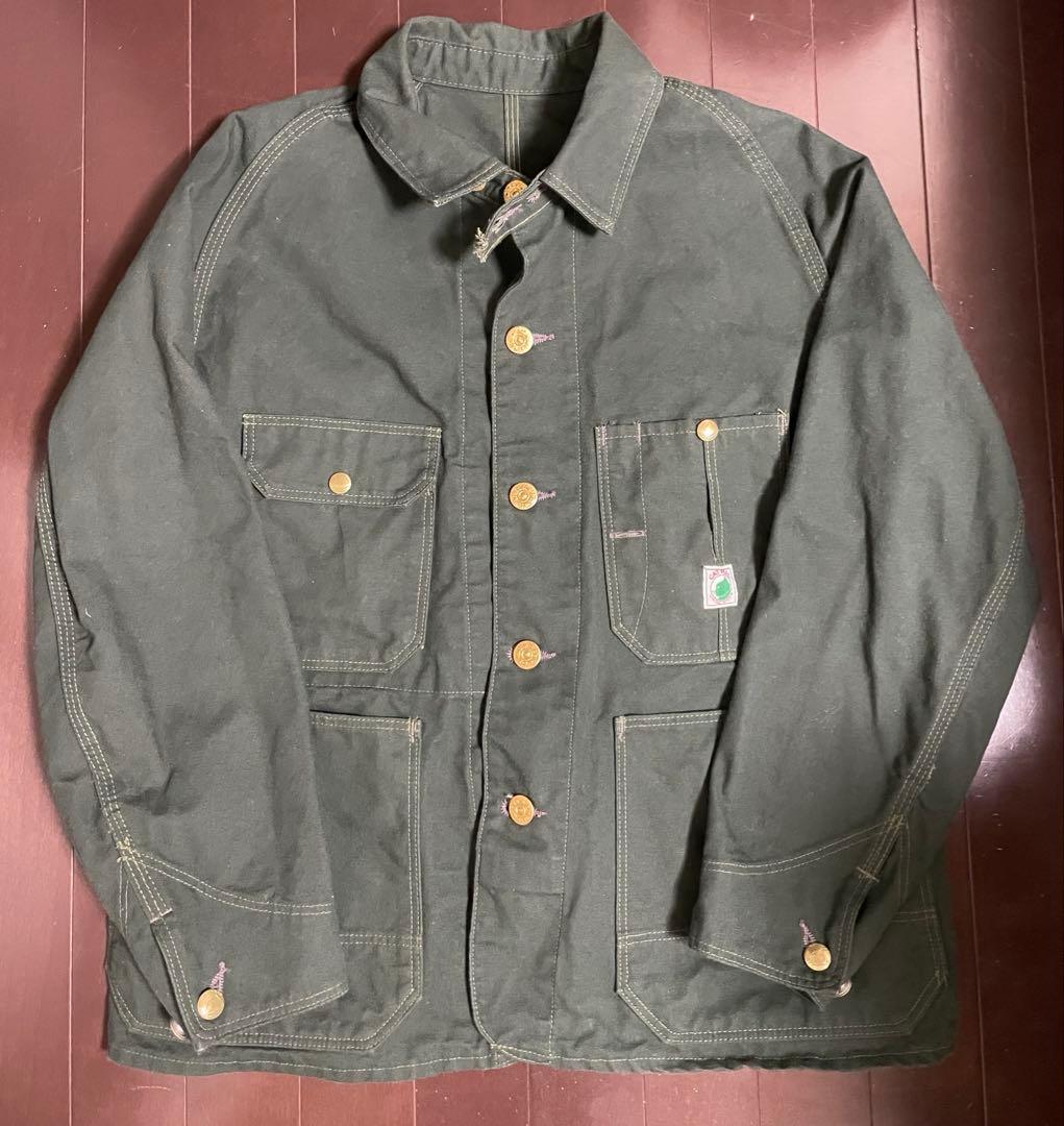 TCB Cat Head Jacket Green Canvas カバーオール
