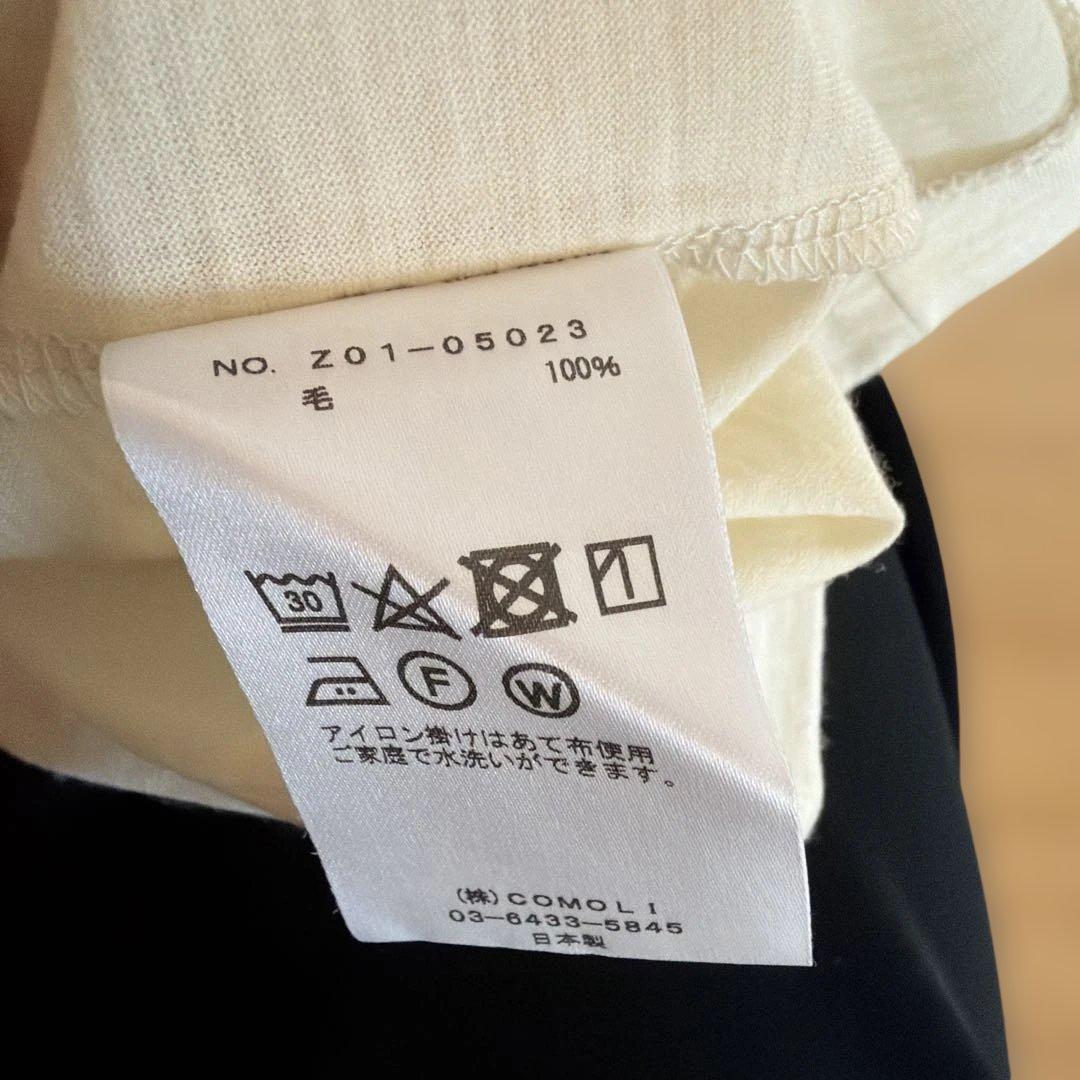 【COMOLI】24ssサマーウールTシャツecru サイズ2