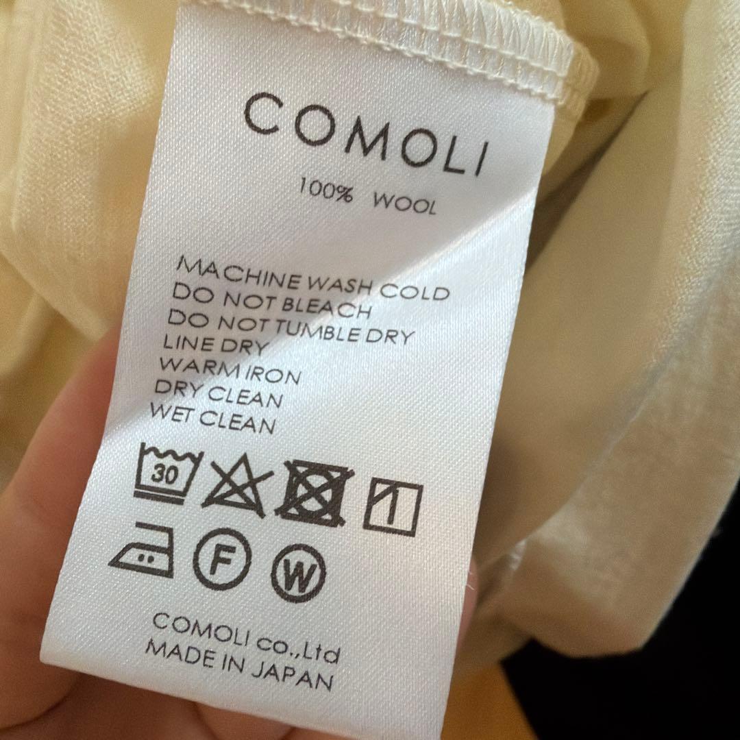 【COMOLI】24ssサマーウールTシャツecru サイズ2