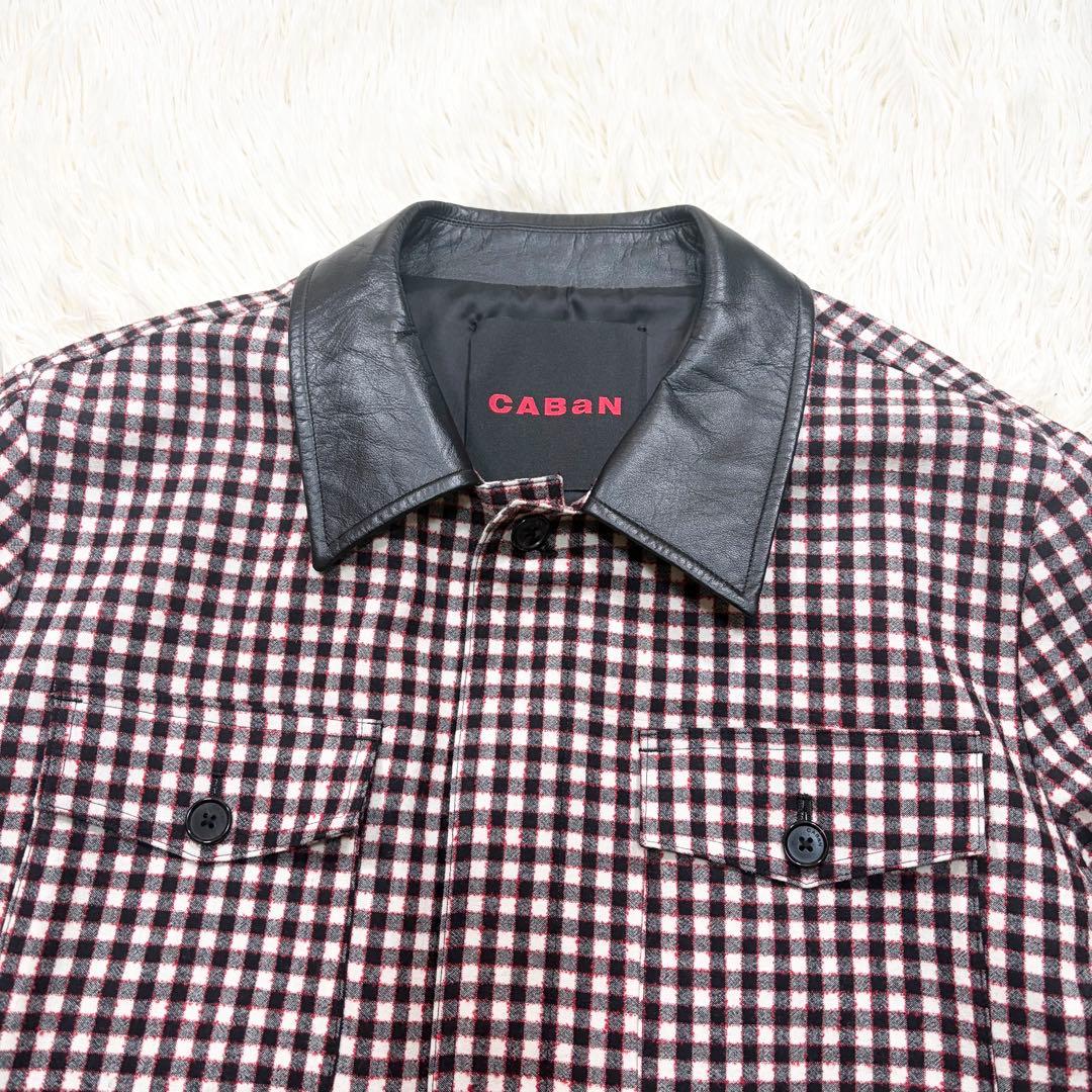 ✨美品✨CABaN キャバン　ウールストレッチ ギンガムチェックブルゾン　日本製