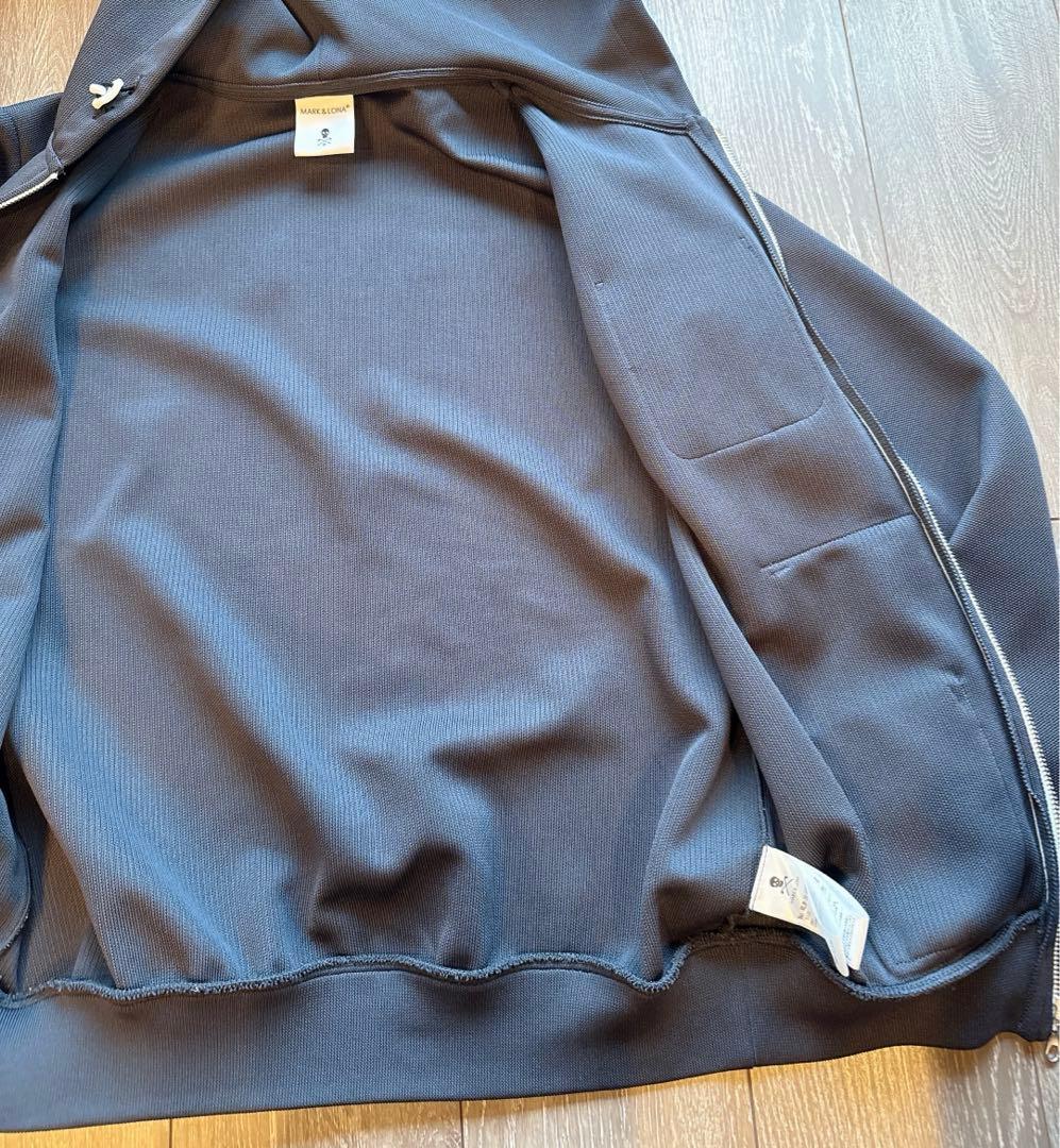 【美品】MARK&LONA パーカー グレー ニットフーディ スウェット