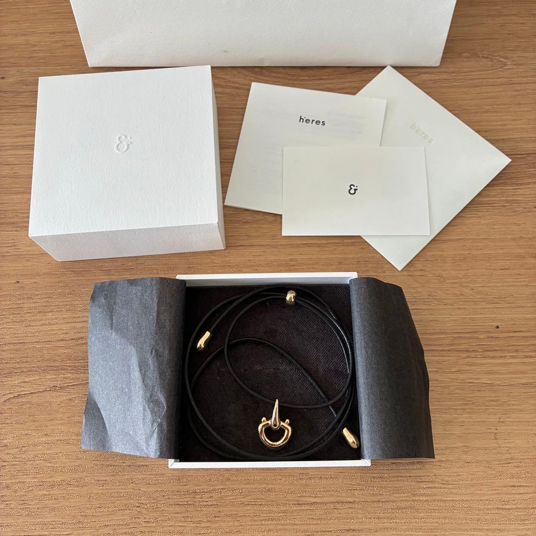 【h'eres】 CETACEA LEATHER CHOKER NECKLACE