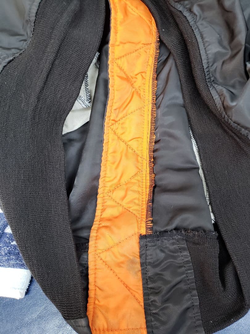 ALPHA INDUSTRIES ベスト ブラック　XL 裏地なしUSA製