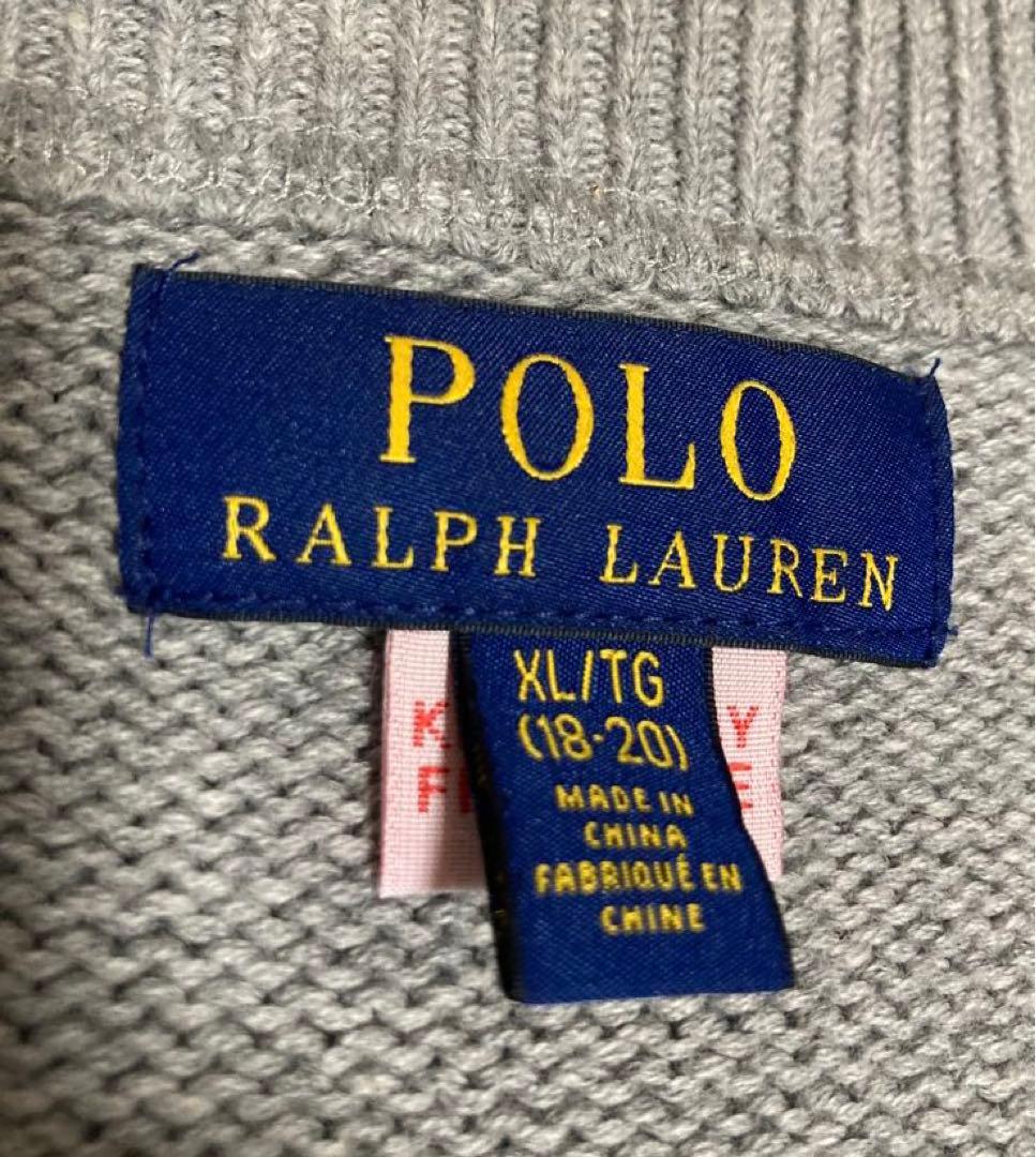 極美品 POLO RALPH LAUREN ノーカラー ニット ジャケット