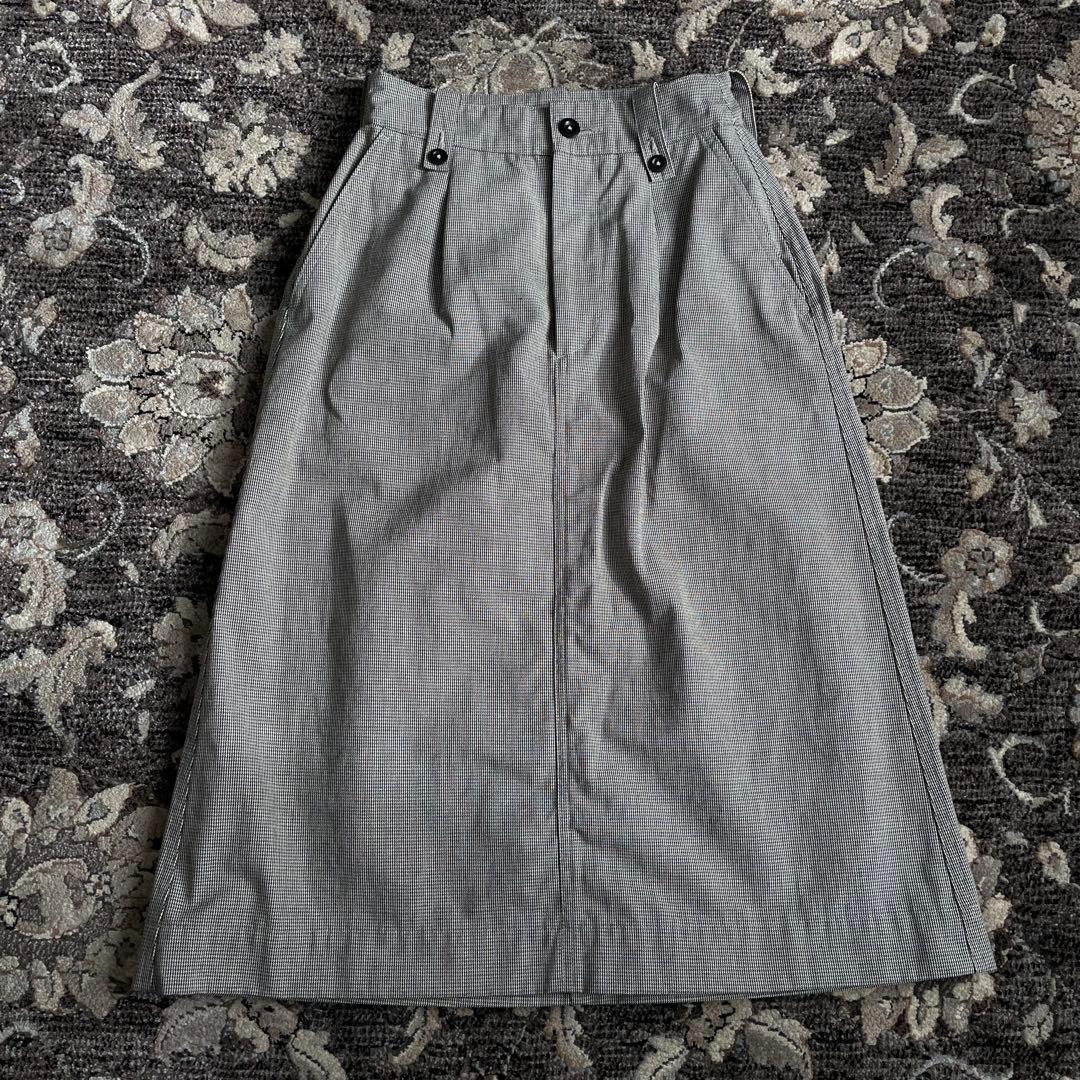 【ほぼ未使用】MHL. CHEF CHECK COTTON LINEN スカート