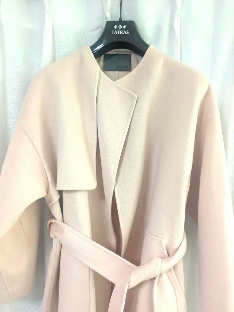 美品【uncrave】アンクレイブ ピンク ロングコート